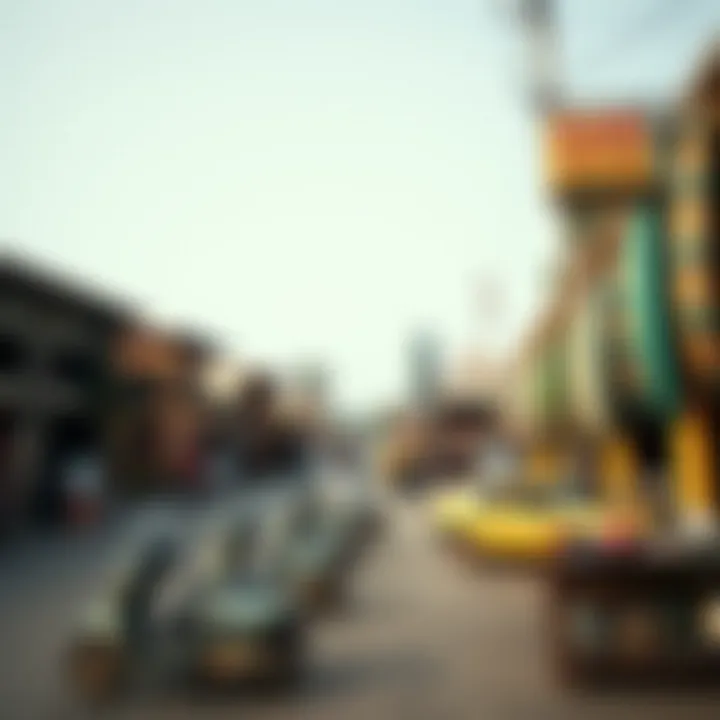 Local surf market showcasing unique cultural items