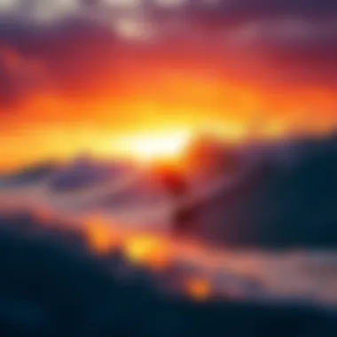 Surfers enjoying a vibrant sunset session