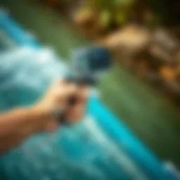 Advanced grip offering stability and comfort for aquatic filming