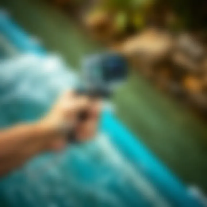 Advanced grip offering stability and comfort for aquatic filming