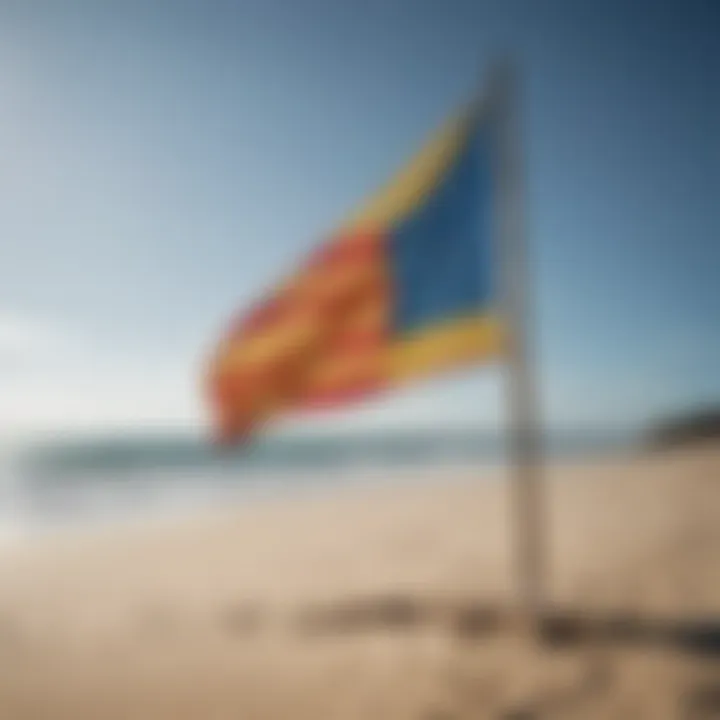 An innovative technological display of beach flag systems