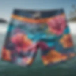 Custom boardshorts showcasing vibrant designs and patterns