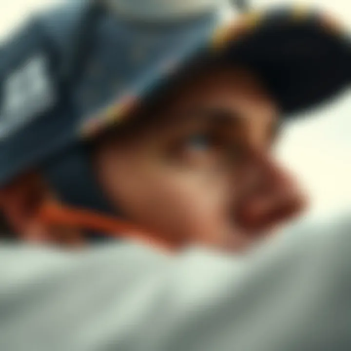 Detailed view of the Billabong Heritage Mashup Trucker Hat showcasing its unique design elements