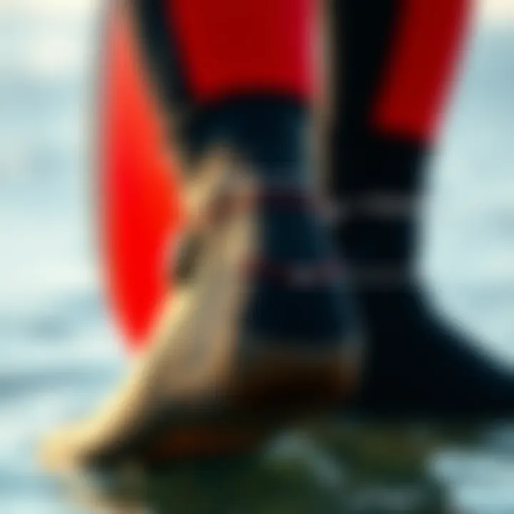 Fitting Considerations for Wetsuit Booties Diagram illustrating fitting considerations for wetsuit booties