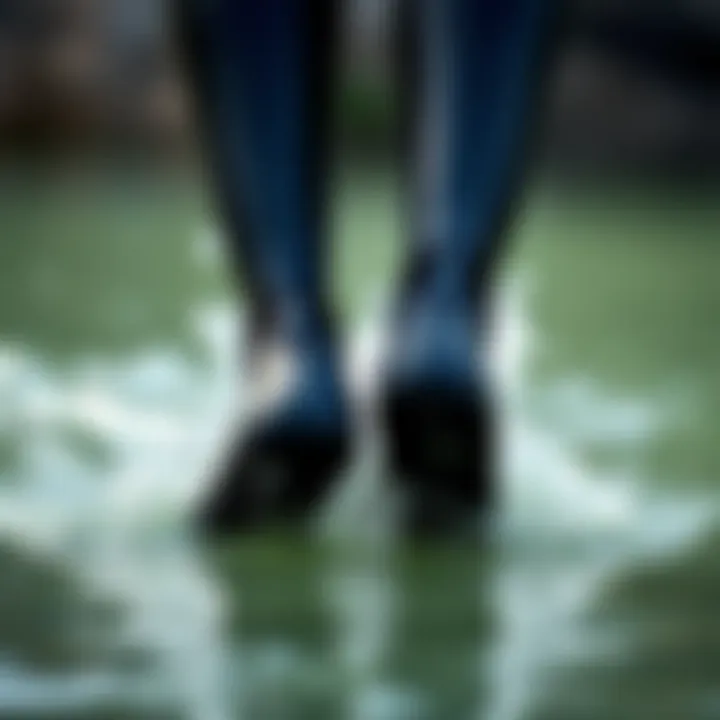 Billabong Wetsuit Booties in Action Billabong wetsuit booties in various water settings