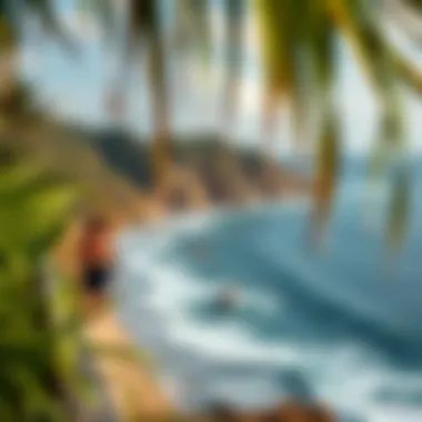 A stunning view of the coastline at Casa del Mar El Sunzal