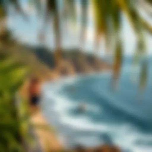 A stunning view of the coastline at Casa del Mar El Sunzal