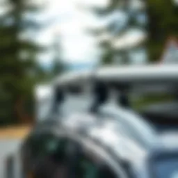 Soft surfboard rack on a vehicle roof