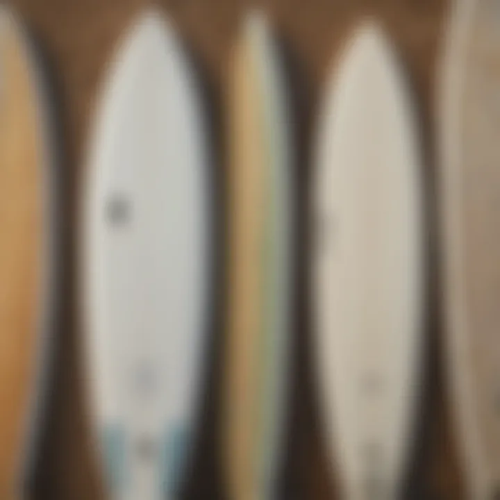 Illustration showing different surfboard damage types