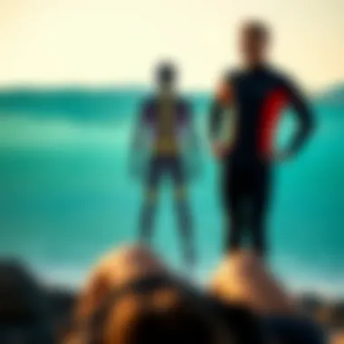 Measuring for the Perfect Wetsuit Fit Illustration showcasing how to measure body dimensions for wetsuit fitting.