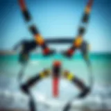 Kitesurfing harness with safety features