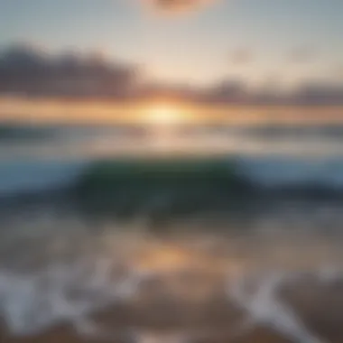 Serene Ocean View at Dawn A serene early morning ocean view with gentle waves