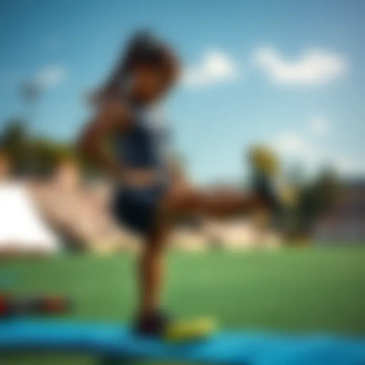 Individual performing leg-strengthening exercises