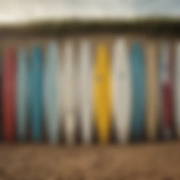An illustration showing different types of surfboards and their uses