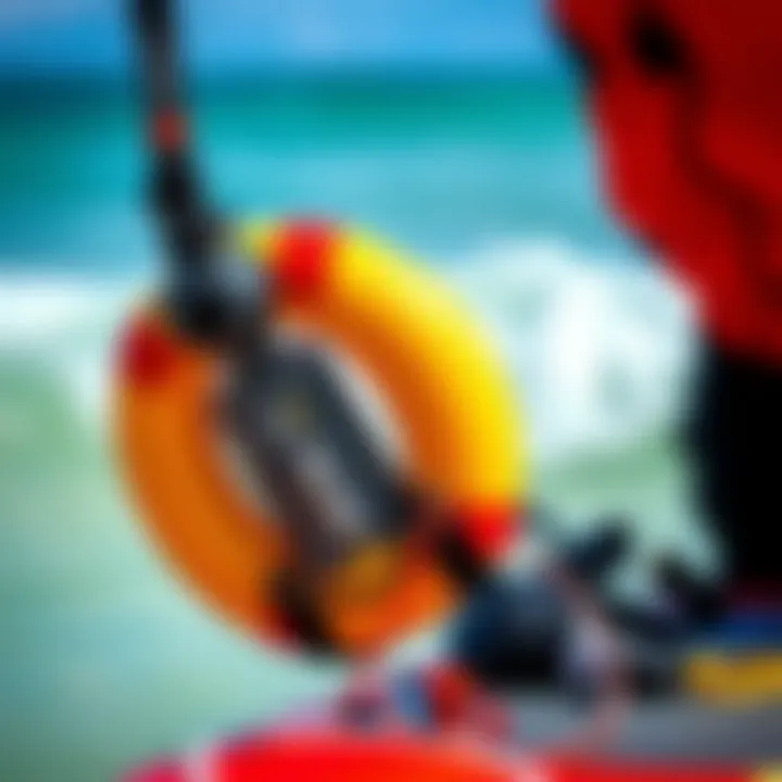 Essential Safety Gear for Modern Surfers Safety gear for surfers including buoy and rescue device