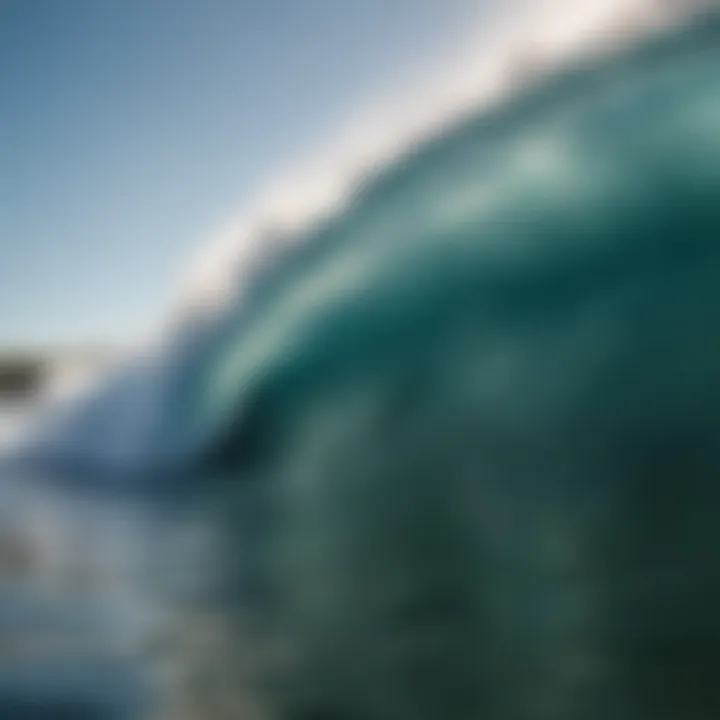 An ocean view illustrating different wave patterns