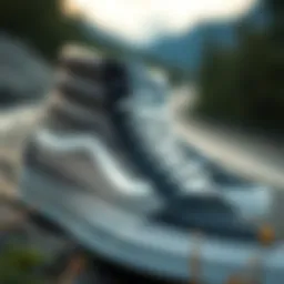 Vans SK8 Hi showcasing its design features