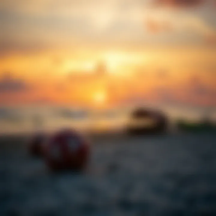 Serenity at Dusk A tranquil beach at sunset highlighting natural beauty