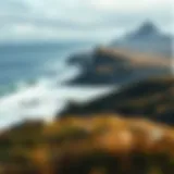 Stunning Arctic coastline at Unstad with crashing waves