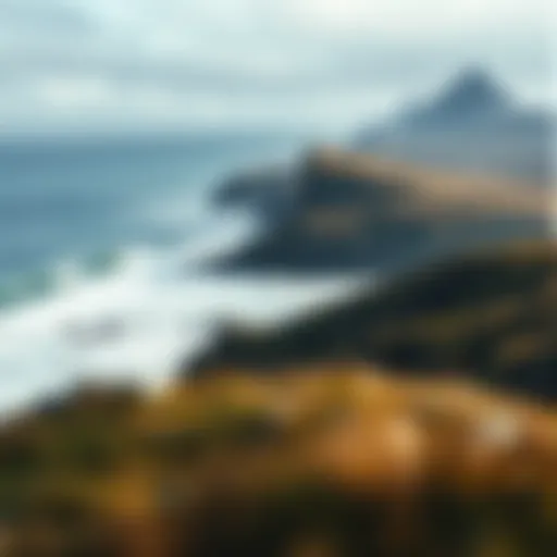 Stunning Arctic coastline at Unstad with crashing waves