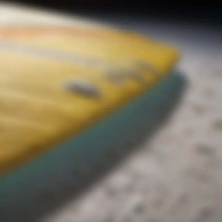 Material composition of a fish surfboard