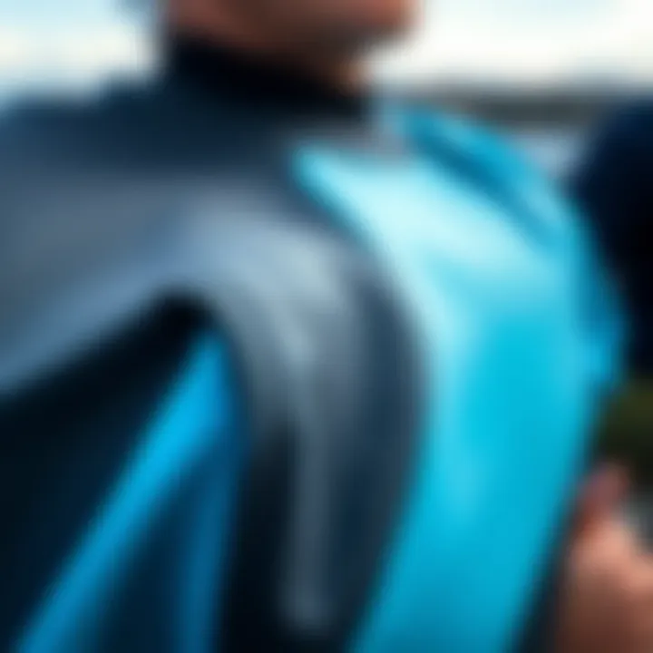 Materials of the Cheeky Springsuit Close-up of springsuit material showcasing texture and flexibility