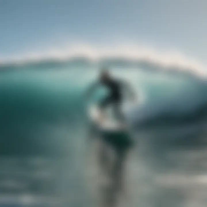 A local surfer riding a perfect wave at Chicama, embodying the spirit of the surf culture.