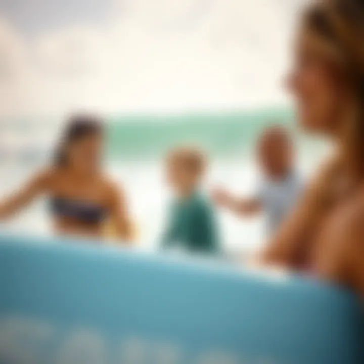 Family bonding while participating in local surf culture activities