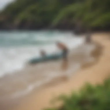 Honolua Surf Company team participating in local beach clean-up