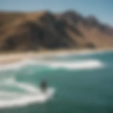 Stunning Kitesurfing Destination A scenic view of a popular kitesurfing destination in the USA