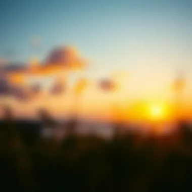 Sunset Views at a Kitesurfing Location in Sicily A picturesque sunset over a kitesurfing spot in Sicily