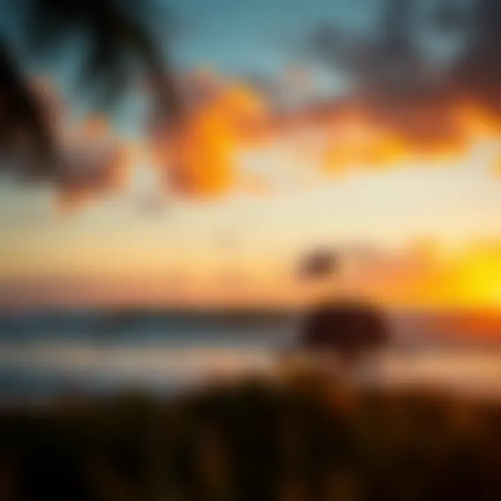 Breathtaking Sunset at Lapoint Surf Camp Scenic view of Lapoint Surf Camp at sunset