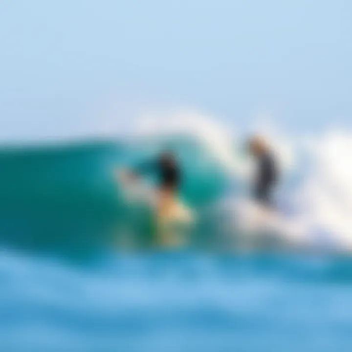 Thrilling Surfing Moments at Lapoint Surfers catching waves at Lapoint Surf Camp