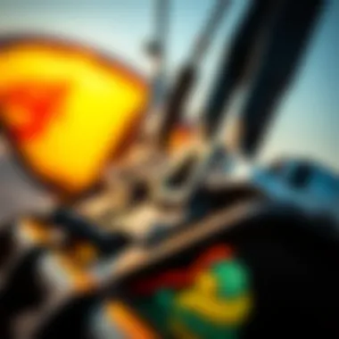 Detailed view of Liquid Force kite components and accessories