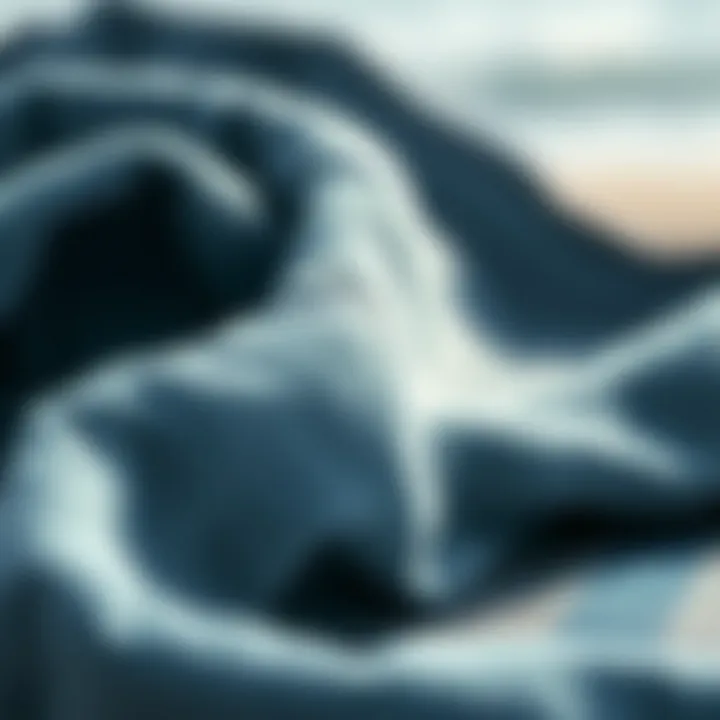 Sustainable Fabric of Surf Robe Towels Close-up of sustainable fabric used in surf robe towels