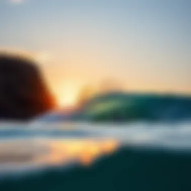 Sunrise Surf Break Breathtaking view of a surf break at sunrise