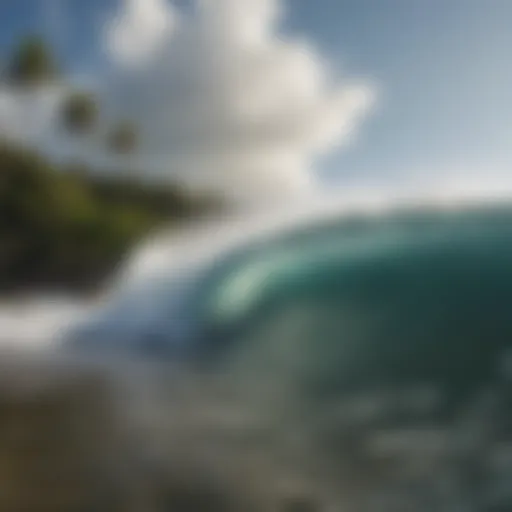 Waves crashing on the pristine shores of Puerto Rico