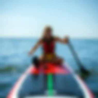 A paddleboard with correctly fitted accessories