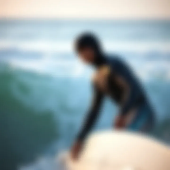 A surfer showcasing the importance of gear fit