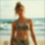 Stylish Showcase of RVCA Camille Apparel Stylish showcase of RVCA Camille collection apparel on a beach setting