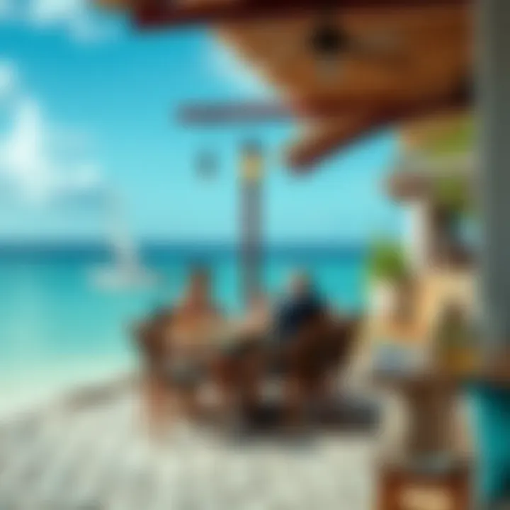 A cozy beachfront restaurant offering local cuisine with a stunning ocean view