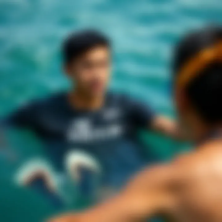 User enjoying water activities while wearing Sanuk Black