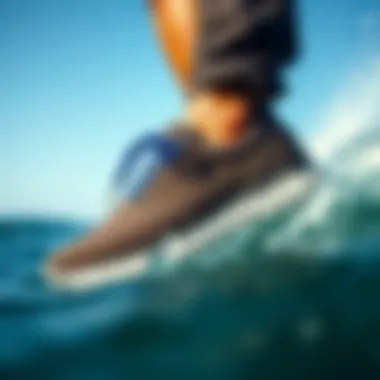 Performance of Sanuk Vagabond Lace Sneaker in Watersports Sanuk Vagabond Lace Sneaker in action during a watersport activity, demonstrating its performance.