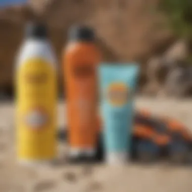 Sun Bum Face Lotion SPF 70 displayed with aquatic sports gear