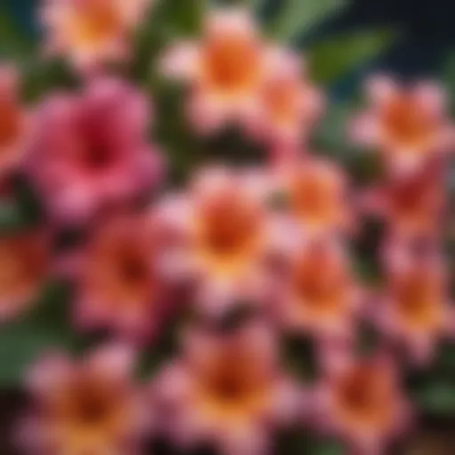 A close-up of vibrant Hawaiian flowers used in flower leis