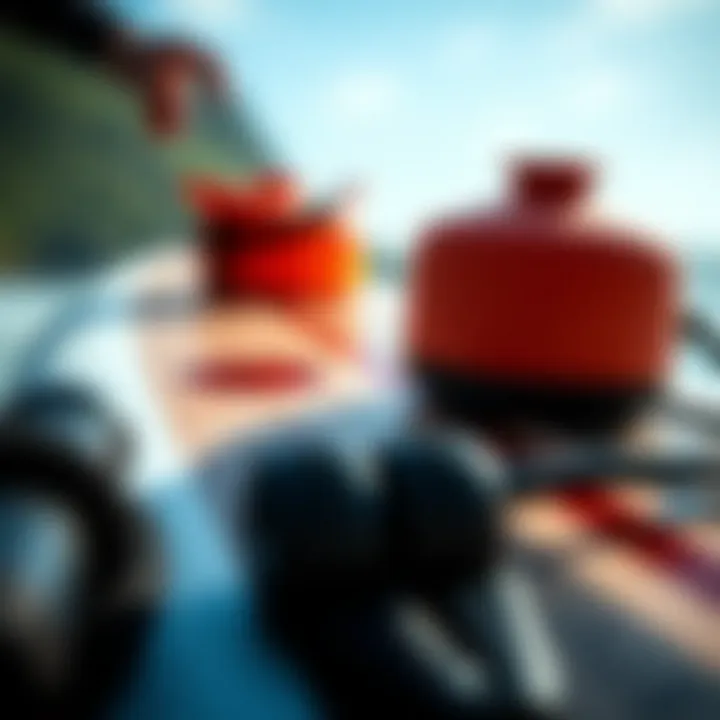 Essential Gear for Mastery Close-up of surfboard equipment