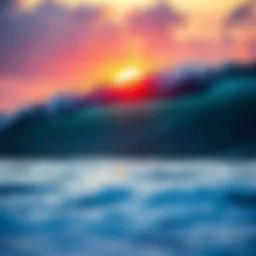 A vibrant ocean wave captured at sunrise