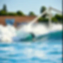 Artificial wave pool showcasing advanced wave technology