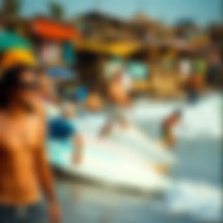 Cultural Impact of Fake Wave Locations Vibrant cultural scene at a popular fake wave location