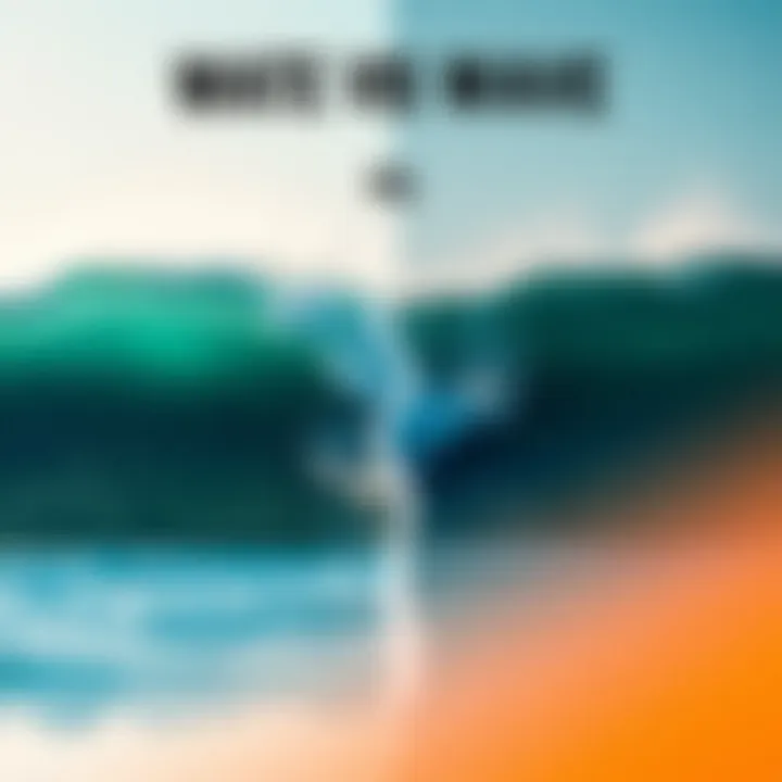 Natural vs. Artificial Waves Side-by-side comparison of natural waves and artificial waves